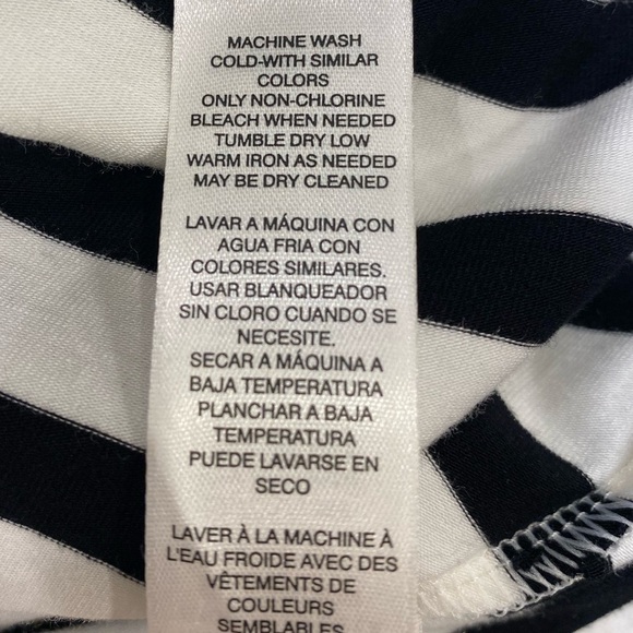 WHBM Striped Hoodie Size XS Ivory Black Stripes Long Sleeve NWT - Picture 12 of 14